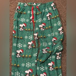 Peanuts Green and Red Snoopy Pajama Bottoms
